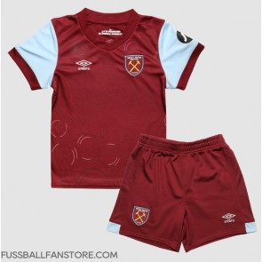 West Ham United Replik Heimtrikot Kinder 2023-24 Kurzarm (+ Kurze Hosen)